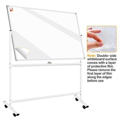 BSTPCOO 40x28" Double-Sided Magnetic Rolling Whiteboard with Stand