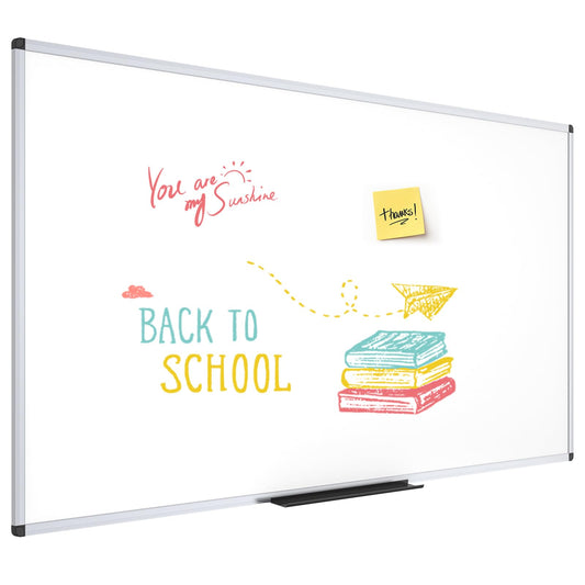 VIZ-PRO Large Wall-Mounted Dry Erase Whiteboard 96 x 48 Inches