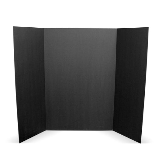Flipside 36"x48" Black Tri-Fold Foam Project Boards – 10 Pack