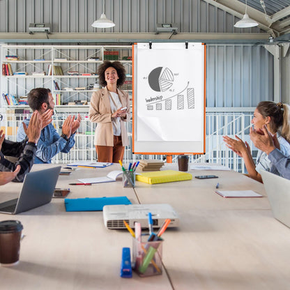 Mobile Whiteboard on Wheels | 40x26 In. Height-Adjustable