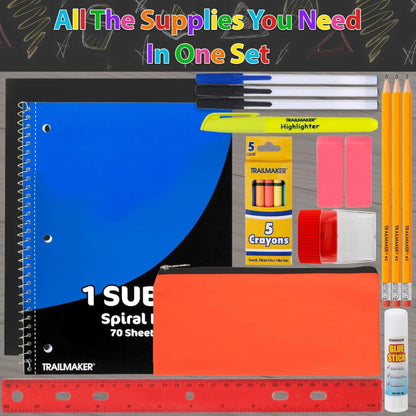 Trailmaker 960-Pack Bulk 20-Piece School Supply Kits for Classrooms