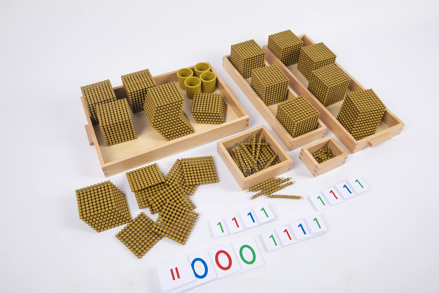 Adena Montessori Golden Bead Decimal System Bank Game Set