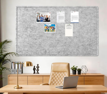 Extra Large Felt Pin Board 96" x 48" – Silver Gray Bulletin Board