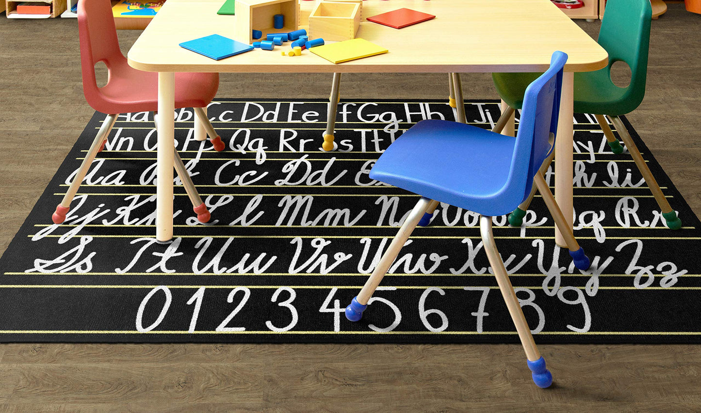 Flagship Carpets ABC Handwriting Learning Rug for Classrooms, 4'x6'