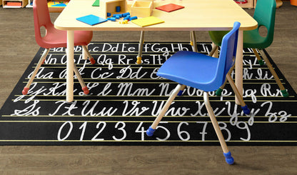Flagship Carpets ABC Handwriting Learning Rug for Classrooms, 4'x6'
